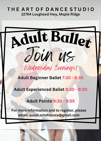 Adult Beginner Ballet 715 - 815 Adult Experienced Ballet 815 - 915 Adult Pointe 915 - _f30fd53e-ba93-444e-a047-dcacdc1e2e0f